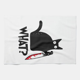 Paño De Cocina Gato Qué_ Gracioso Gato Negro