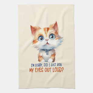 Paño De Cocina Gato Sarcástico Y Cuto (2)