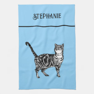 Paño De Cocina Gato Tabby Pastel Gatos Mujeres Mujeres Ligeras Ro