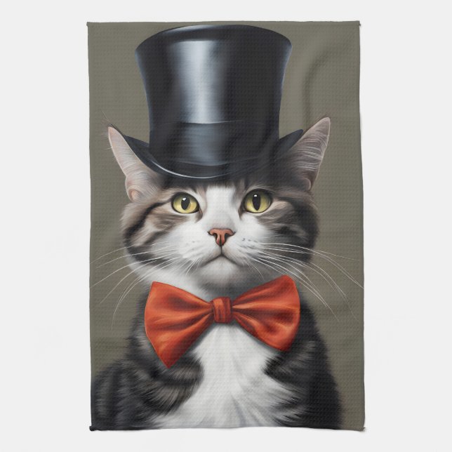 Paño De Cocina Gato victoriano (Vertical)