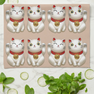 Paño De Cocina Gatos afortunados