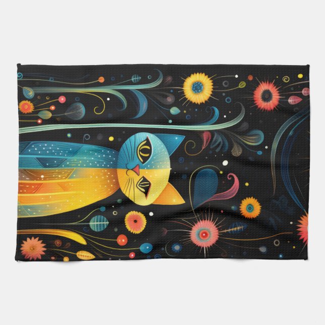 Paño De Cocina Gatos amarillos (Horizontal)