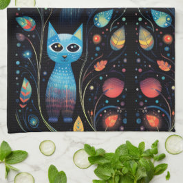 Paño De Cocina Gatos azules