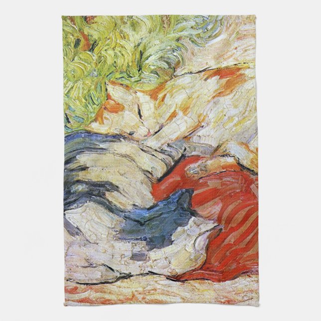Paño De Cocina Gatos con tela roja, Franz Marc (Vertical)