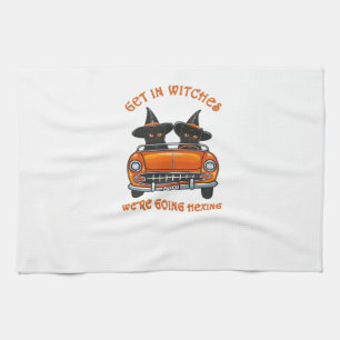 Paño De Cocina Gatos de Bruja Haciendo Maleficios Camiseta Oversi
