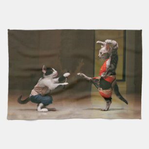 Paño De Cocina Gatos de karate