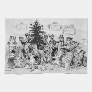 Paño De Cocina Gatos de los Navidades Louis Wain
