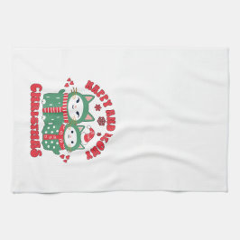 Paño De Cocina Gatos de Navidades felices y débiles