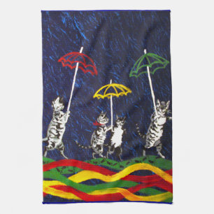 Paño De Cocina Gatos en la lluvia