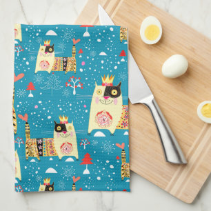 Paño De Cocina Gatos, hippie, bohemios y gatos espirituosos libre