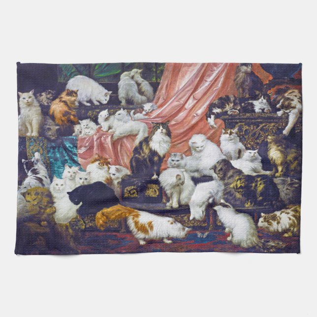 Paño De Cocina Gatos (los amantes de mi esposa), Carl Kahler (Horizontal)