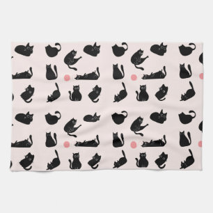 Paño De Cocina Gatos negros tontos