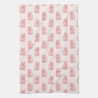 Paño De Cocina Gatos rosados. Modelo