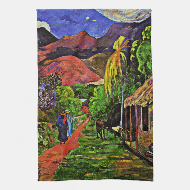 Paño De Cocina Gauguin - Road in Tahiti, 1891 (Vertical)