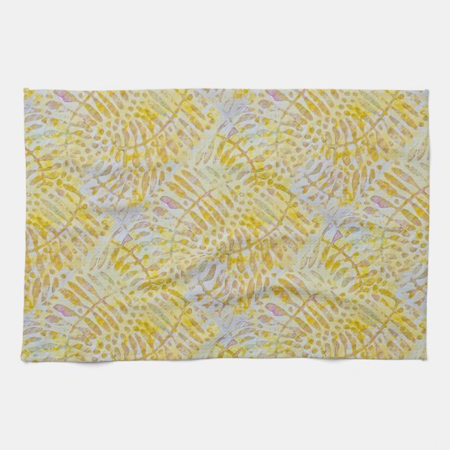 Paño De Cocina Gelli Printed Golden Leaves (Horizontal)