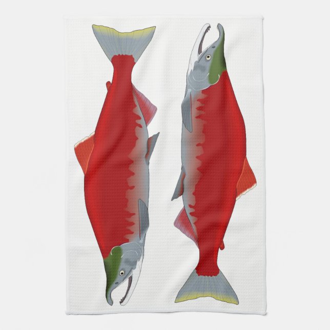 Paño De Cocina Gemelos de color salmón (Vertical)