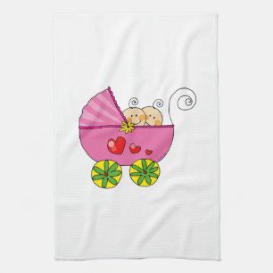 Paño De Cocina gemelos de la niña