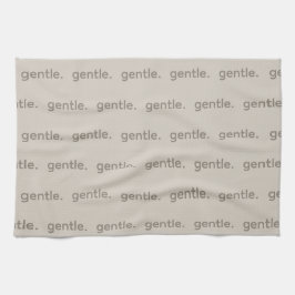 Paño De Cocina Gentle Repeated Word Pattern Cozy, Calm & Soft 