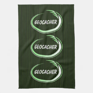 Paño De Cocina Geocacher Salpicadura Verde