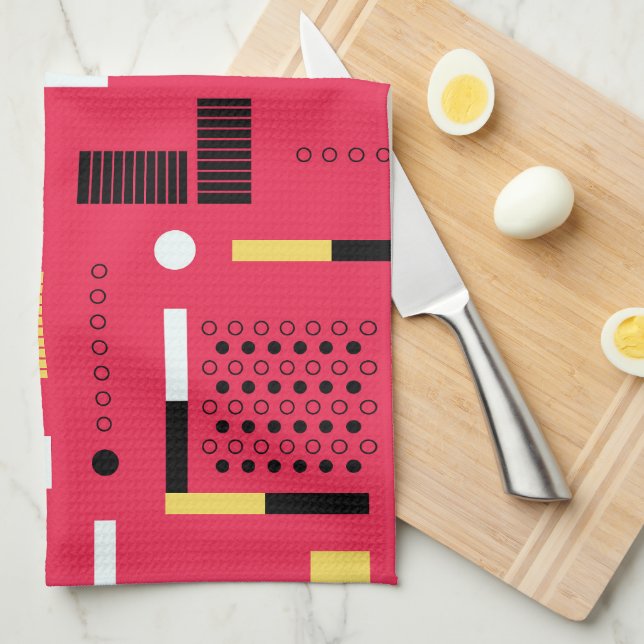 Paño De Cocina Geometría de bandas de polka (Doblado Cuarto)