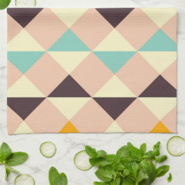 Paño De Cocina Geometric pattern overlapping diamonds & triangle