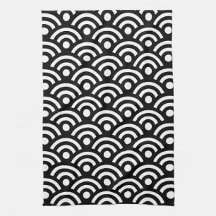 Paño De Cocina Geométrico blanco y negro