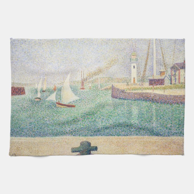 Paño De Cocina Georges Seurat - Entrada del puerto de Honfleur (Horizontal)