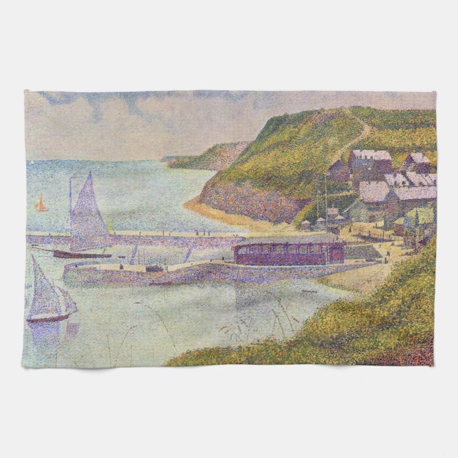 Paño De Cocina Georges Seurat - Port-en-Bessin en la marea alta (Horizontal)