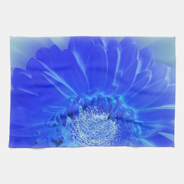 Paño De Cocina gerbera azul eléctrico (Horizontal)