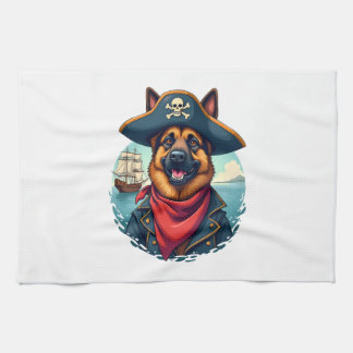 Paño De Cocina German Shepherd Dog Pirate Copy