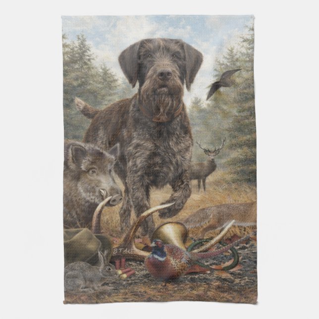 Paño De Cocina German Wirehaired Pointer (Vertical)