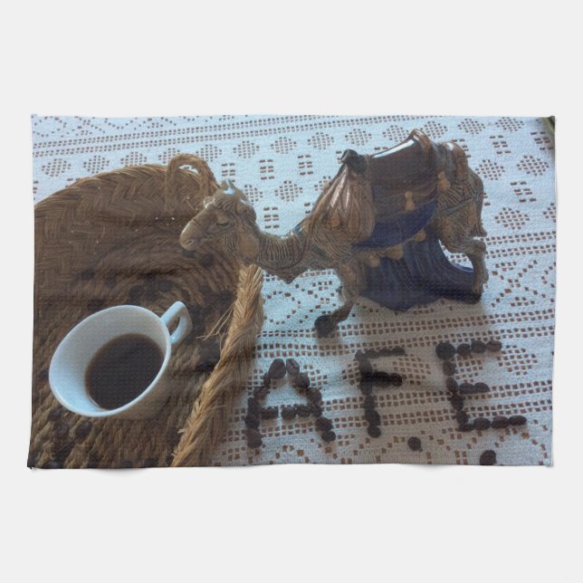 Paño De Cocina Geschirrtuch Kaffee Liebhaber Coffee Lovers Bistro (Horizontal)