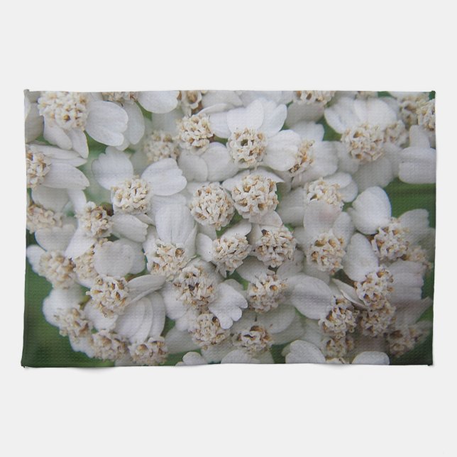 Paño De Cocina Geschirrtuch kleine weisse Wildblüten (Horizontal)
