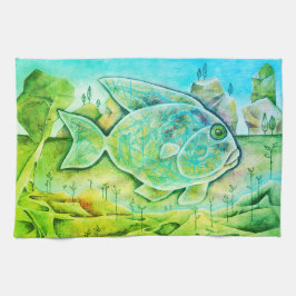 Paño De Cocina Geschirrtuch mit fantastischem Fisch