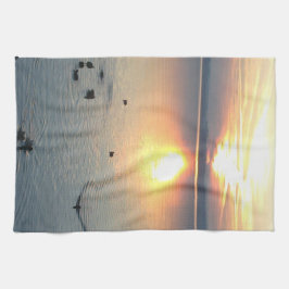 Paño De Cocina Geschirrtuch Sonnenuntergeng am See mit Enten