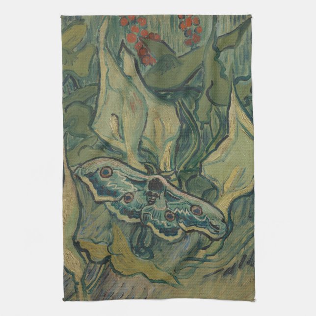 Paño De Cocina Giant Peacock Moth (1889) de Vincent van Gogh (Vertical)