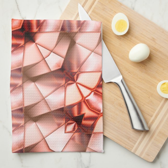 Paño De Cocina Gigantescas "flores perinares", dibujo digital (Doblado Cuarto)