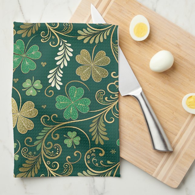 Paño De Cocina Gilded Clover Flourish (Doblado Cuarto)