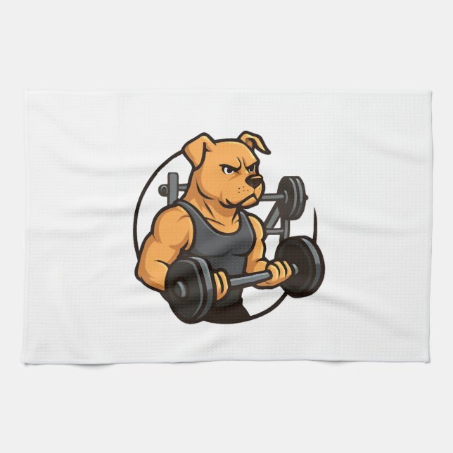 Paño De Cocina Gimnasio Alpha Dog � Poder Desatado (Horizontal)