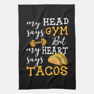 Paño De Cocina Gimnasio contra el Tacos - entrenamiento divertido