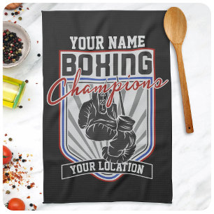Paño De Cocina Gimnasio de boxeo y boxeo personalizado