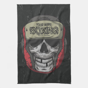 Paño De Cocina Gimnasio de Boxer Fight Club Skeleton Boxing Perso