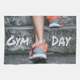 Paño De Cocina Gimnasio Día a día Naranja de estadios de motivaci