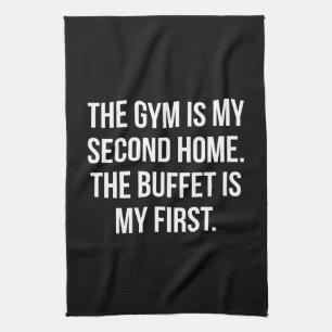 Paño De Cocina Gimnasio y buffet es mi hogar, a granel - Divertid