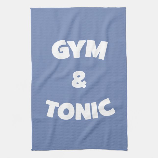 Paño De Cocina Gimnasio y Tonic - Divertido entrenamiento de Nove (Vertical)