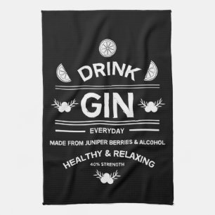 Paño De Cocina Gin Drinkers Love Gin Decoración del hogar B