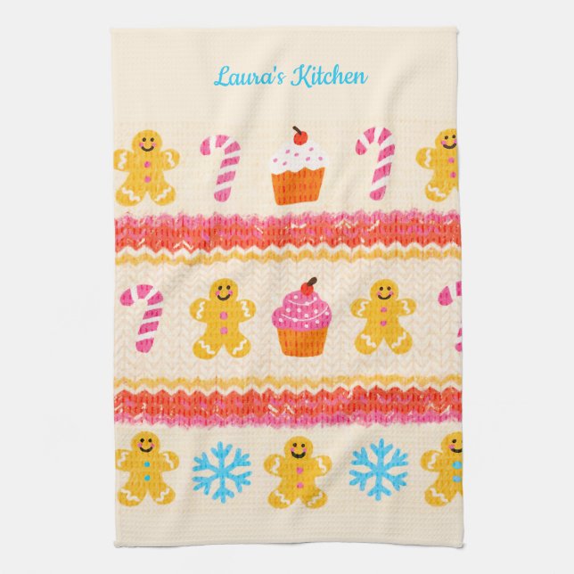Paño De Cocina Gingerbread Christmas Tea Towel (Vertical)