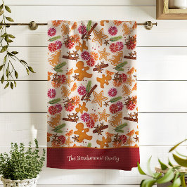 Paño De Cocina Gingerbread Citrus Spice Navidades Añadir Nombre D