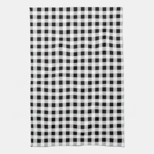 Paño De Cocina Gingham Black and White