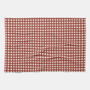 Paño De Cocina Gingham rojo y blanco